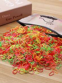 2000/1000个装 小号一次性弹力发圈，发绳配件，女士发饰，美发工具，美容配件，女士卷发发饰，秋季，旅行，美发工具，女士配件，美发用品，秋季，女士发饰，美发工具，美发用品，用品，美容配件，礼物，旅行，女士礼物，美发用品 - 彩色 - 查看 13