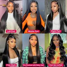 VIOLLY 13*4 Straight Forehead Lace Wig 18-Inch Women's Wig Black Glue-Free High-Definition Forehead Lace Wig Fashionable And Elegant Suitable For Any Occasion