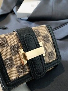 Women 3-Fold Short Floral Print Wallet Brown Color Classic Multi-Slot Coin Purse Vintage Style For Women Wallet Mini Wallet Purse Wallet Small Wallet