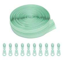 1 Set (4.5m Zipper + 10 Zipper Pulls), 3# Nylon Zipper With Matching Color Zipper Pulls, 10 Color Options, For Garment, Bag, Cushion, Bedding - 3# Nylon Multicolor - View 15