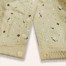 Women's Print Front Button Wireless Underwire-Free Lift Casual Seamless Bra, Plus Size - Champagne - View 6