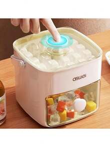 Máquina de hielo de encimera, 48 cubitos de hielo, diseño de doble capa, adecuada para el hogar, la oficina, el exterior, herramienta esencial de cocina - Multicolor - Ver 3
