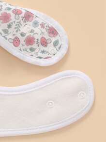 5pcs/Set Baby Cotton Bibs, Soft, Absorbent, Breathable, Cute Patterns, Convenient To Carry - Pink - View 7