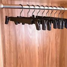 Durable Metal Pants Hanger With Non-Slip Plastic Clips, Multi-Function Skirt Hanger For Bras, Scarves, Lingerie And Accessories, Space-Saving Design, Suitable For Wardrobe, Bedroom, Dormitory Use