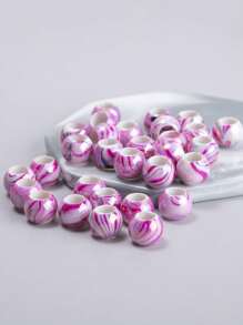 31 件/51 件简约波西米亚风格发珠、条纹发环街头发夹、什锦糖果混合塑料粉彩珠子，用于制作手链、项链、钥匙链等珠宝 - 彩色 - 查看 8