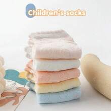 10 Pairs Random Color Children Sports Socks, Breathable Mesh 0-4 Years Old, Suitable For Spring Summer Thin Kids Sports & Casual Socks - Multicolor - View 5