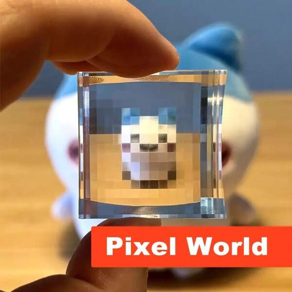 1 Stück Pixel Welt Schlüsselanhänger - Kreative Mosaik Filter Tasche Anhänger, Einzigartiges Urlaubsgeschenk, Klarer Kunststoff, Geeignet für Partys und Veranstaltungen, Geschenke | Pixeliertes Design | Markante Struktur