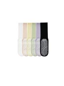 1/3/5 Pairs Women's Random Multi-Color Pilates Non-Slip Socks, Suitable For Fitness, Yoga, Floor Exercise - Multicolor - View 11