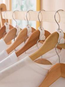 10/20 pièces Cintres de vêtements en plastique épaissi avec connecteurs crochets empilables, pour l'organisation des armoires, des salles de bain et des retours à l'école