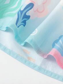 Balabala Girls' Printed Strap Tank Top, Cute & Comfy Summer Style - Blue-green Hue - View 6