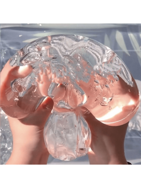1pc New High Transparency Bubble Sensory Toy For Kids, Growing Bigger With Playing, Highly Attractive, Stretchy Non-Sticky Slime, Anti-Stress Relief Putty, Beautiful Crystal Mud, Non-Sticky, Fun Play Fake Water Toy