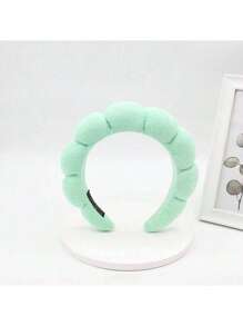 1 pieza Diadema con forma de nube simple de esponja para mujeres, diadema de verano para lavado de cabello y peinado, accesorios rosas, diadema, diadema para el cabello, diadema para el cuidado de la piel