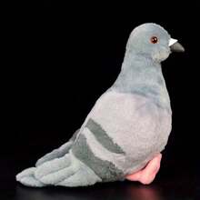 1 pièce Jouet en peluche doux et mignon de pigeon - Animal en peluche gris réaliste avec des pattes et un bec roses, idéal comme cadeau pour enfants, design d'oiseau ludique, jouet d'oiseau ludique | Design d'animal réaliste | Jouet en peluche, Cadeaux de pigeon