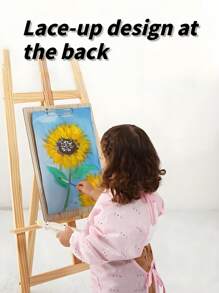 1 Cartoon Baby Eating Smock Long Sleeve Design Versatile Smock Does Not Pick A Dining Chair Adapts To Most Dining Chairs On The Market Double Fixation To Prevent Overturning Children's Art Painting Smock Apron Easy To Wash And Quick-Dry Breathable And Not Stuffy Sweat One Clothes To Wear More Than One Scene Material: Polyester