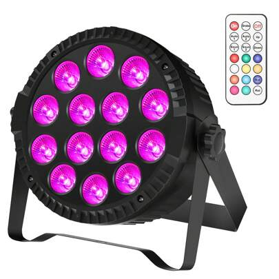 14 LED High Brightness Par Light 4 In 1 RGBW Mixed Color Strobe Stage Effect Light DMX512 Voice Control With Remote Control Suitable For Concert Theater Auditorium Stage Bar Disco Party
