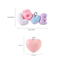 10/30pcs Glossy Resin "LOVE" Letter Pendant, Cute Alphabet Charm For DIY Bracelets Necklaces Earrings Jewelry Making, Valentine's Day Mother's Day Gift