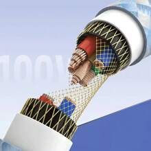 Cable de carga rápida USB Tipo C de 240W 5A compatible con Samsung S25 S24 S23 S22, Realme, 17 15 14 13 12 11, , OPPO, OnePlus (Nota: Este producto solo es compatible con el cargador original para lograr una potencia de 240W. Este producto no es compatible con iPhone para carga rápida) - 240W CA - Ver 7