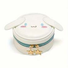 Sanrio Caja de almacenamiento con licencia oficial que presenta a Hello Kitty y otros personajes de Sanrio, perfecta para joyas, lápices, auriculares y monedas.