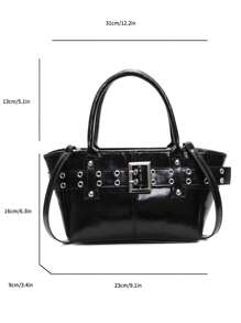 Oversized Motorcycle Waist Bag Tote Handbag For Women, Large Capacity, Fashion, Commuter Shoulder Handbag