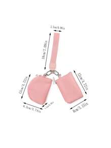 1 Pc Pocket Wallet Storage Bag Wrist Bag Portable Lulu Card Bag Mini Change Storage Bag Easy To Carry With You Wallet Purse Wallet Mini Wallet Wallet Coin Wallet Wristlet - Multicolor - View 3