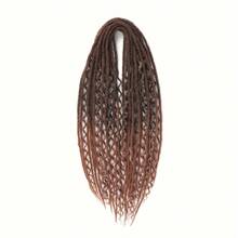 Extensiones de peluca de rastas 2 en 1 de 24 pulgadas, Set de 10 piezas de extensiones de rastas rectas y rizadas hechas a mano, estilo hippie para mujer