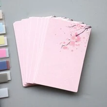 20 بطاقة فارغة بطبعات زهرية عتيقة لل-DIY - بطاقات بريد شكر وتهنئة أنيقة بنقشات أزهار الكرز، والخوخ والبرقوق، مناسبة للزفاف، والدعوات، وعيد الأم، والبطاقات، والعودة للمدرسة، ولوازم المدرسة