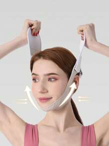 1 Stück Silikon V-förmige Gesichtslifting Maske, physikalische Gesichtslifting Doppelkinn Band, hautfarbene straffende und schlankmachende Schlafmaske