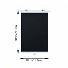 Store occultant sans perçage avec 3 ventouses noires, store enrouleur rétractable portable pour fenêtre, rideau pour la maison, le bureau et la voiture