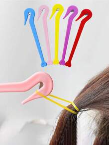 1 szt. Różowy przyrząd do usuwania gumek do włosów, prosty i wygodny, nie niszczy włosów, jednorazowe narzędzie do usuwania gumek, różowe akcesoria