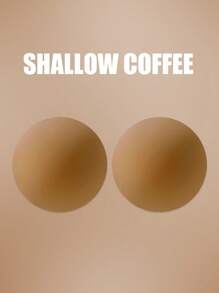 2pcs 8cm/10cm Thin Invisible Breast Petals, Party Dress Strap Nipple Cover, Waterproof Solid Silicone Bust Pads For Women - Multicolor - View 18