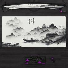 Big Art Mousepad White Black Landscape Desk Protector Pad On The Table Pads Computer Mat Xxl Mouse Pad Extended Pad Deskmat Office Carpet
