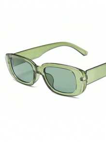 1 PC Small Rectangle Sunglasses Women Oval Vintage Brand Designer Square Sun Glasses For Women Shades Female Eyewear Anti-Glare UV400 For Women And Men, Suitable For Beach, Holiday And Casual Wear Fashion Glasses For Women Shades For Ladies Eyeglasses Fall Winter Outfits Beach Accessories Vintage Y2k Basics Business Casual Gifts