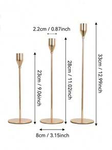 1/2/3/6 Pcs Candle Holder Set, Gold Metal Luxury Candle Stand, Home/Wedding/Romantic Dinner Decor, Room Decoration, Home Decor, Gift, Holiday Decoration