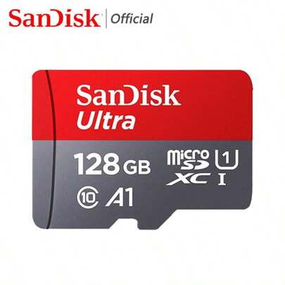  بطاقة ذاكرة SanDisk Ultra MicroSD، بطاقة ذاكرة TF فلاش، U1 C10 A1 V10، 128 جيجابايت 256 جيجابايت 512 جيجابايت 1 تيرابايت 1.5 تيرابايت 64 جيجابايت 32 جيجابايت 16 جيجابايت، بطاقة ميكرو إس دي عالية السرعة، بطاقة ميني إس دي، مناسبة للهواتف والكاميرات والشاشات والطائرات بدون طيار وأجهزة أخرى