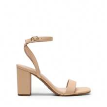 Women's Chunky Heels Square Open Toe Ankle Buckle Strappy Block Heeled Sandals For Party Wedding Daily - Apricot - View 3