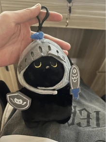 新款骑士猫毛绒玩偶娃娃，可爱伴侣毛绒动物，生日礼物 - 彩色 - 查看 4