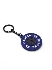 1pc Creative Cute Fitness Series Barbell Dumbbell Pendant Key Chain, Backpack Accessory - Multicolor - View 6