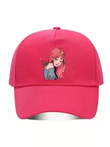 1 件卡通女孩印花棒球帽 - 轻质涤纶，男女通用运动风格，男士和女士帽子，时尚百搭帽子，节日礼物 - A - 查看 8