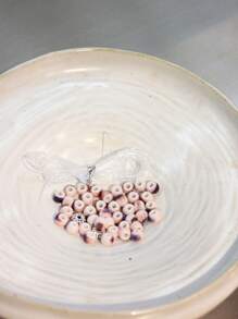 1 Set DIY Beading Materials Handmade Bracelets, 6mm & 8mm Ceramic Beads, Not Finished Product