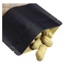 Pack Of 100 Paper Translucent Window Resealable Stand-Up Food-Safe Organization Storage Zip Top Bag Black, 4 X 6 In - Multicolor - View 3