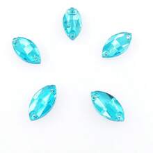 Szkło w kształcie navette, wielokolorowe, błyszczące, ręcznie robione, do szycia, kryształowe, ręcznie szyte, kryształki ozdobne, płaskie z tyłu, z otworami, klejnoty, akcesoria DIY, kamienie do przyszywania, strass do ozdabiania ubrań, sukienek, toreb, butów, broszek, kolczyków, rękodzieła