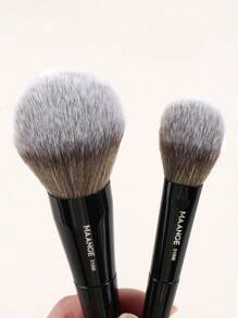 MAANGE 2pcs Professional Makeup Brush Set, Including Foundation Brush, Blush Brush, Powder Brush, Contour Brush, Highlighter Brush, Eyeshadow Brush, Suitable For Powder, Liquid And Cream Cosmetics, Ideal Gift For Women And Girls. Set Includes Makeup Brushes, Makeup Brush Set, Complete Makeup Tools, Makeup Brush Set, Complete Makeup Tools, Makeup Brush Set, Makeup Gift Set, Etc.,Giveaways,Professional Makeup Brushes,Complete Makeup Set - Black - View 9