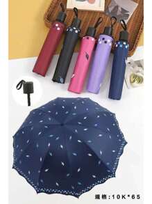 Large Double-Sided Umbrella With Leaf Design Code 113 - 紫色 - 查看 2