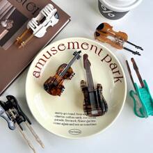 Pince à cheveux de luxe en acétate pour violoncelle et contrebasse, design minimaliste de note de piano et de saxophone. Pince à cheveux haute queue de cheval. Accessoires de cheveux transfrontaliers, pinces à cheveux, pinces à mâchoire, pinces à cheveux, clips à cheveux, clips à cheveux pour les tenues de vacances des femmes en automne et en hiver - Multicolore - Voir 10