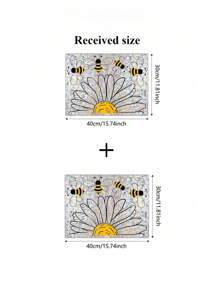 1 pezzo Adesivo colorato per finestre con ape, girasole e arcobaleno, decorazione murale adesiva elettrostatica per vetri, pareti e casa, articoli decorativi primaverili per rinfrescare la tua casa, adesivi decorativi Rama, regali per compleanni e lauree