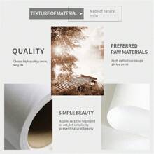 Set di 3 quadri decorativi, foresta autunnale nebbiosa moderna, paesaggio di lago e fiori selvatici, stile minimalista per decorazione della casa, parete di soggiorno e camera da letto, cartellone senza cornice su tela