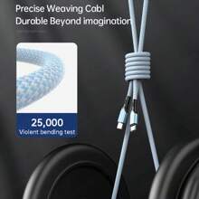 NNBILI 240W 5A USB C Type C Fast Charging Data Cable, Compatible With Samsung S25 S24 S23 S22, Compatible With Huawei , Compatible With IPhone 17 16 15 Smartphones (Note: This Product Only Supports 240W Power Output When Used With The Original Charger.) - 240W C-c - View 4