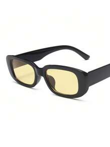 1 PC Small Rectangle Sunglasses Women Oval Vintage Brand Designer Square Sun Glasses For Women Shades Female Eyewear Anti-Glare UV400 For Women And Men, Suitable For Beach, Holiday And Casual Wear Fashion Glasses For Women Shades For Ladies Eyeglasses Fall Winter Outfits Beach Accessories Vintage Y2k Basics Business Casual Gifts