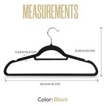 Premium Velvet Hangers 150 Pack - Non-Slip Clothes Hanger With Tie Bar - Black Hangers With 360 Degree Rotatable Hook - Heavy Duty Coat Hanger