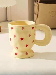 Heart Design Ceramic Mug With Handle, Coffee/Tea Cup - Multicolor - View 12